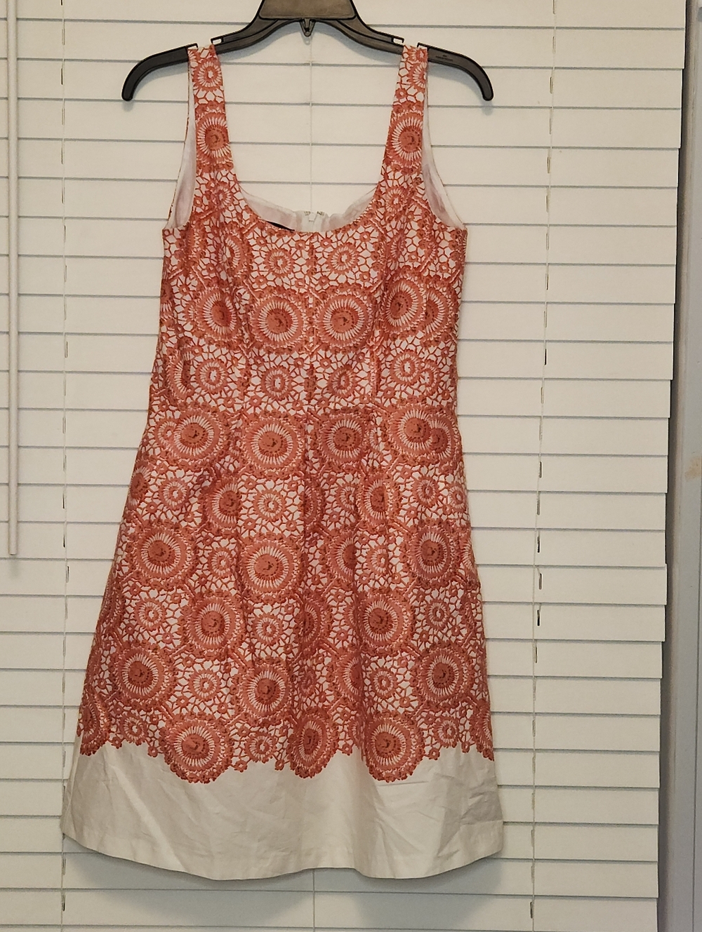 Nine West Coral Pink Fit & Flare Sleeveless Dress Size 8